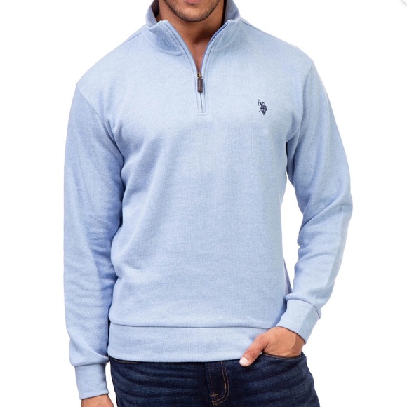 U.S. Polo Assn. Other - U.S. Polo Assn. blue 1/4 zip pullover sweater NWT Size XL
